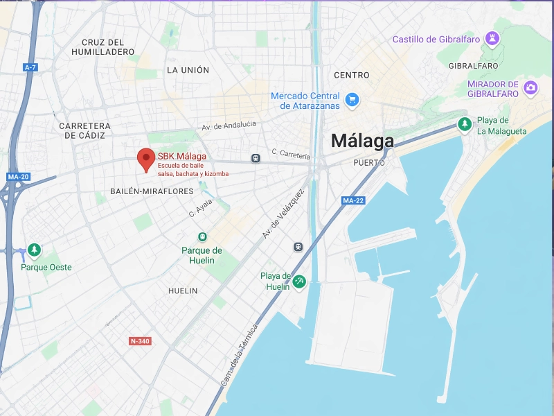 Ubicación y clases de SBK Málaga